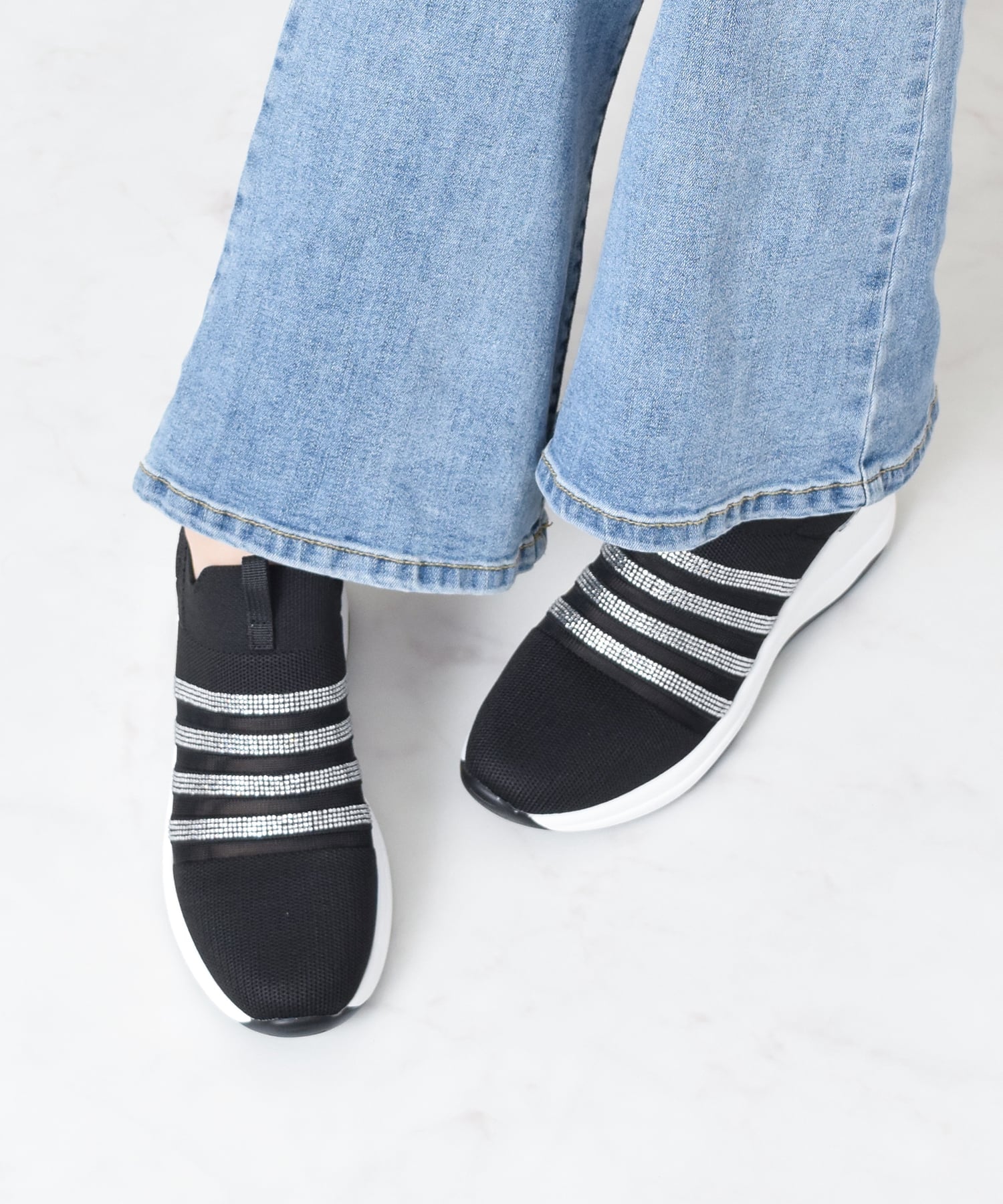 Bridget Birkin 【Bridget Birkin】ビジューニットヒールアップスニーカー ブリジットバーキン シューズ・靴 スニーカー【送料無料】