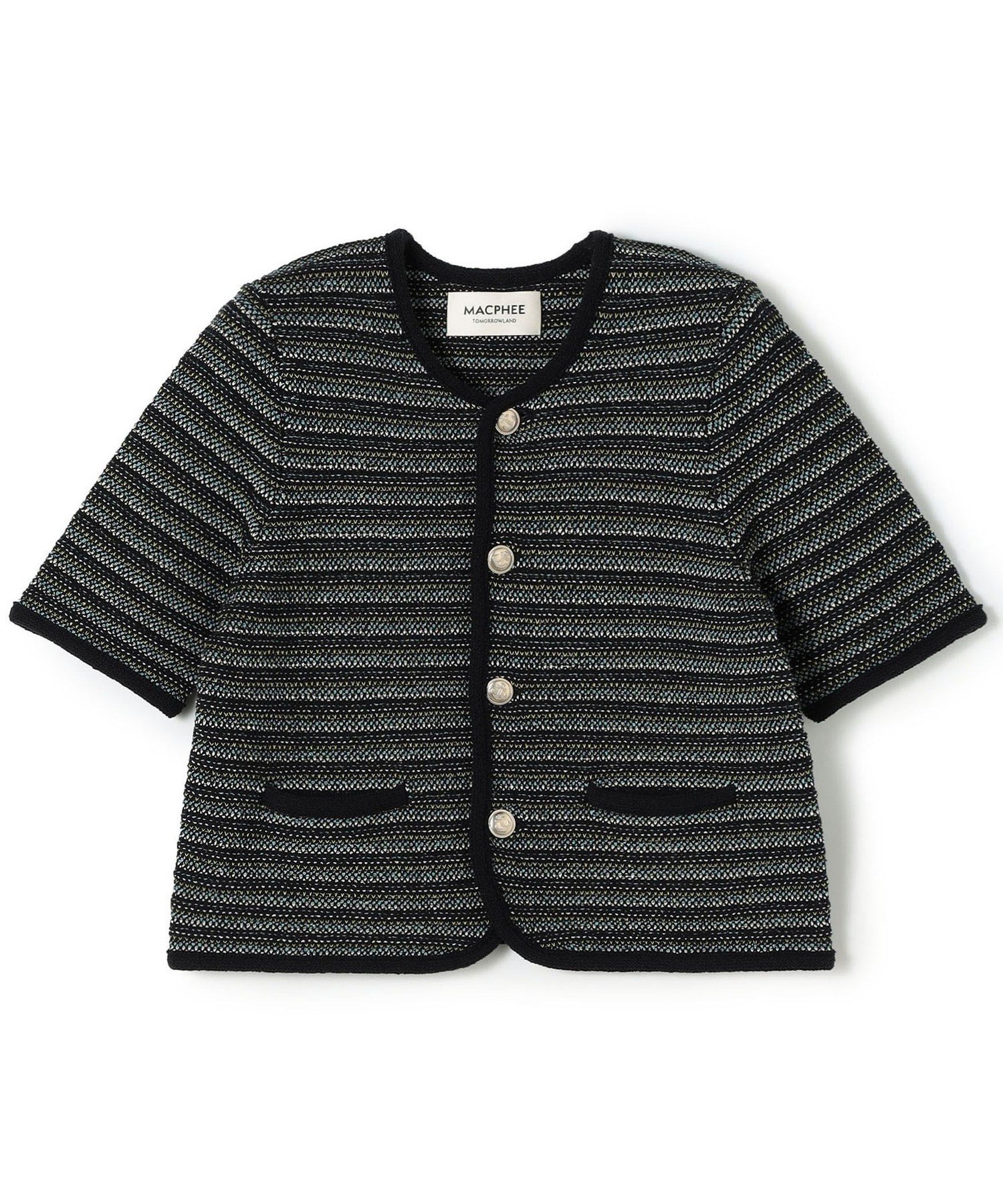 美品MACPHEE シングルジャケット　ウール　ポリエステル混　サイズ３６ MACPHEE（マカフィー） ジャケット ノーカラージャケット モスライク