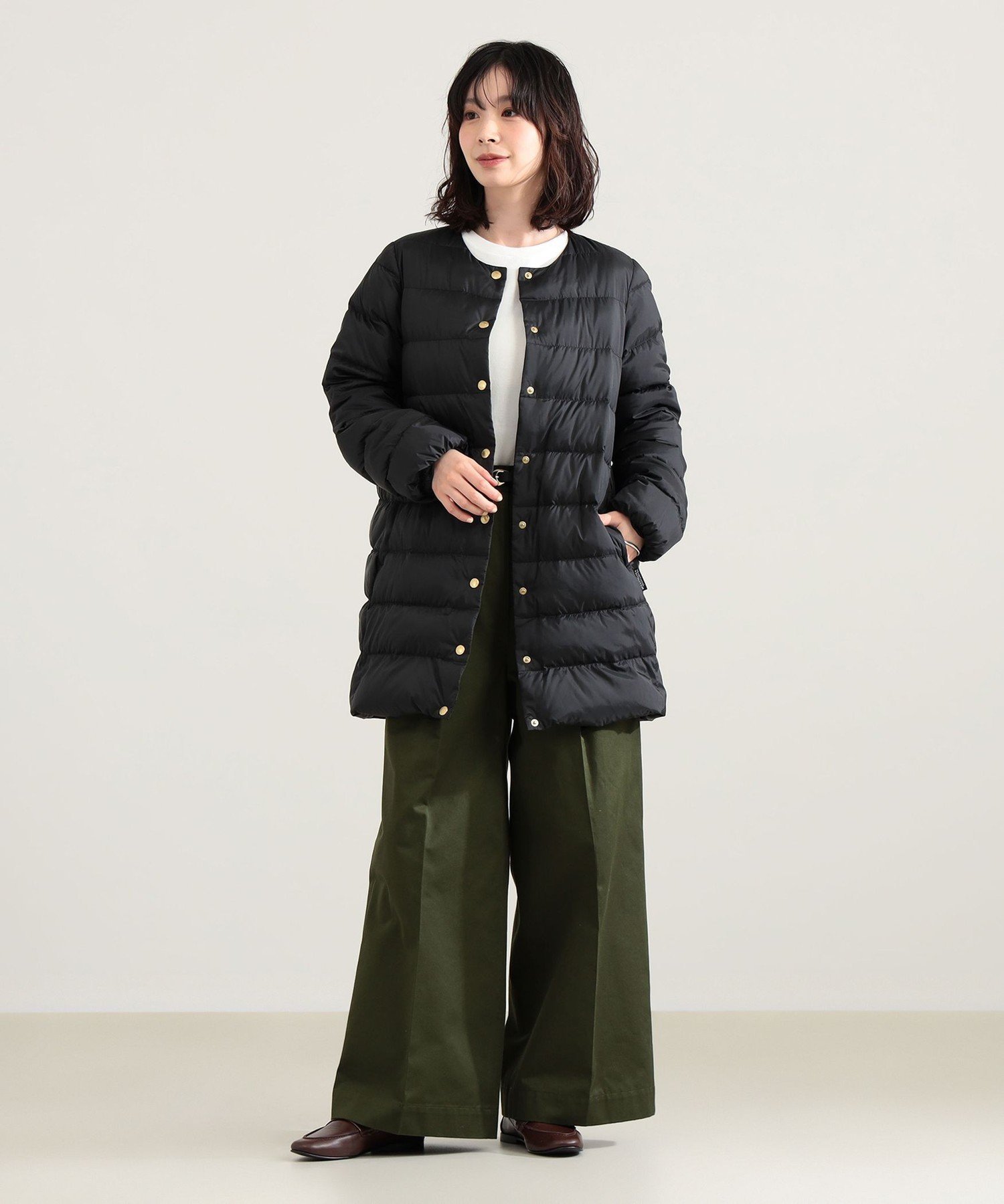 Traditional Weatherwear / ARKLEY LONG DOWN ジャケット デミルクス ビームス ジャケット・アウター その他のジャケット・アウター ブラック ベージュ