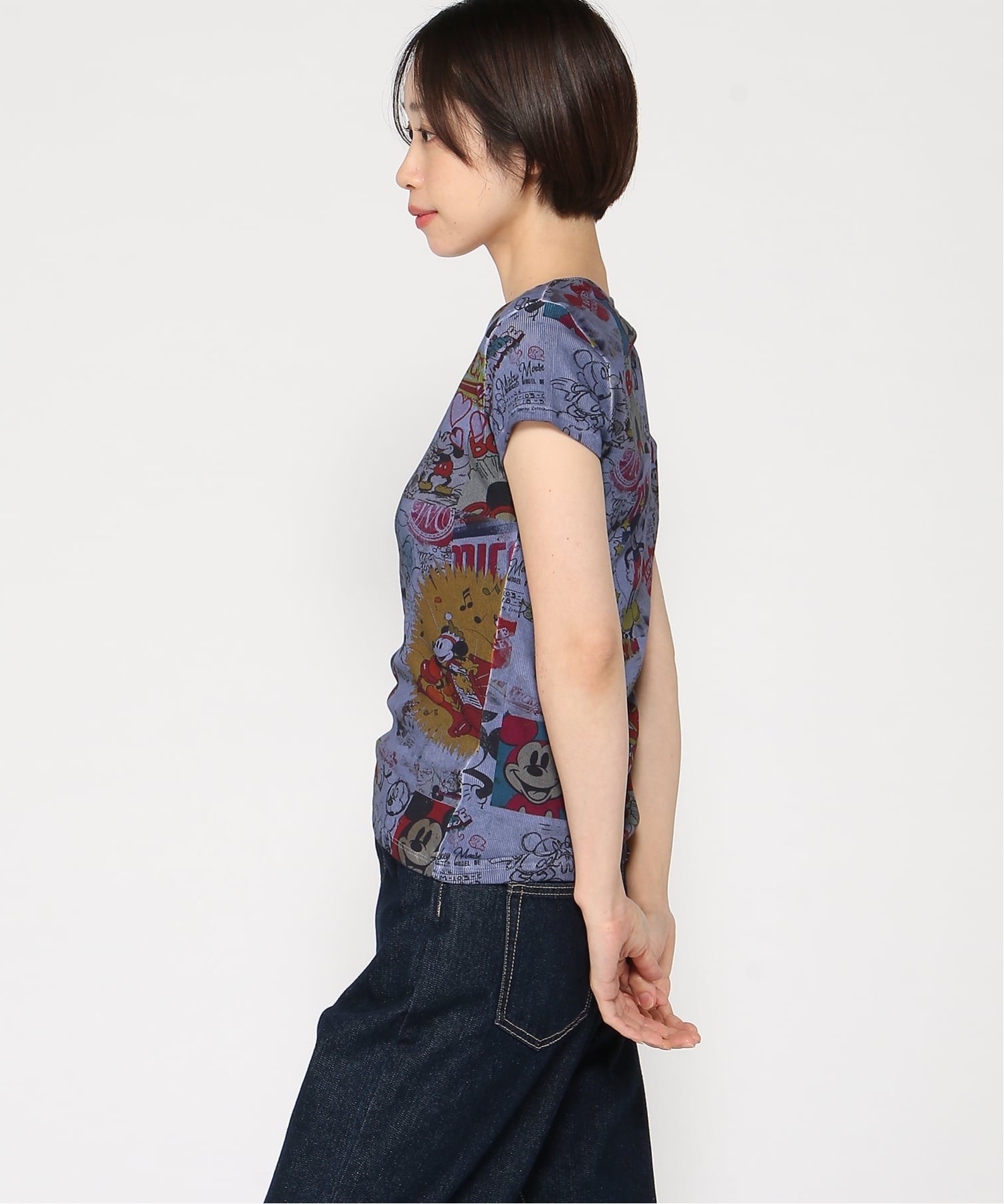ミッキーTシャツ Disney ディズニー デシグアル トップス カットソー・Tシャツ