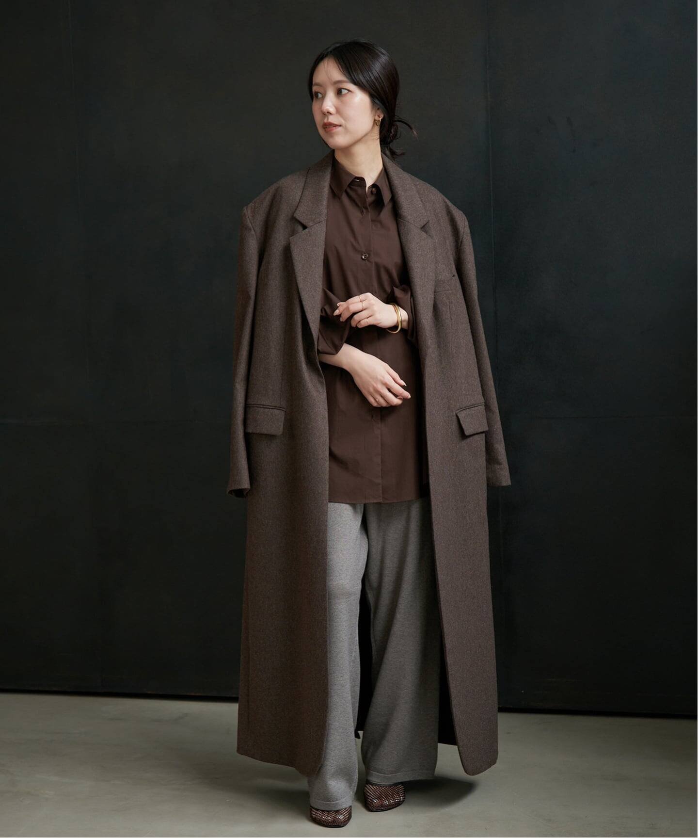 plage 《六本木店・WEB限定予約》R'IAM VERY LONG TAILORD コート プラージュ ジャケット・アウター ブルゾン・ジャンパー ブラウン