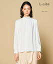 BEIGE, 【洗える・L-size】EVA / ハイネックロングスリーブブラウス ベイジ, トップス シャツ・ブラウス ブルー ホワイト ベージュ ブラック オレンジ【送料無料】(4)