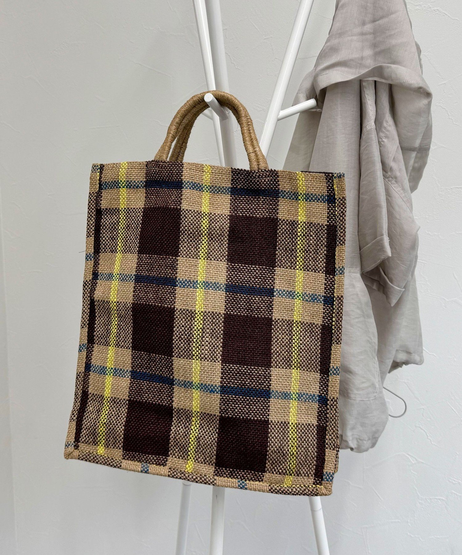 【SALE／50%OFF】fredy emue 【TARANGO/タランゴ】ジュートマチトートバッグ L フレディ アンド グロスター バッグ トートバッグ ブラウン ブラック【送料無料】のサムネイル