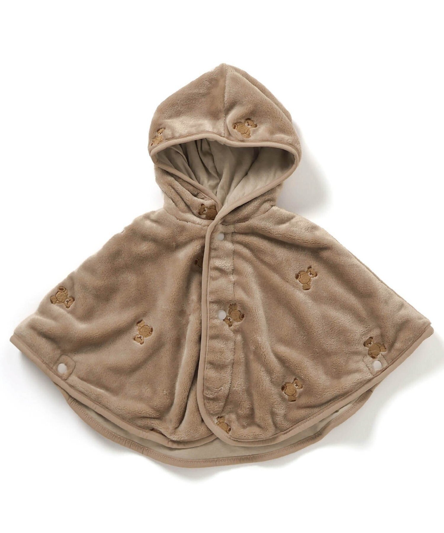 apres les cours ボア刺繍マント エフオーオンラインストア マタニティウェア・ベビー用品 その他のベビーグッズ ブラウン ホワイト【送料無料】 2