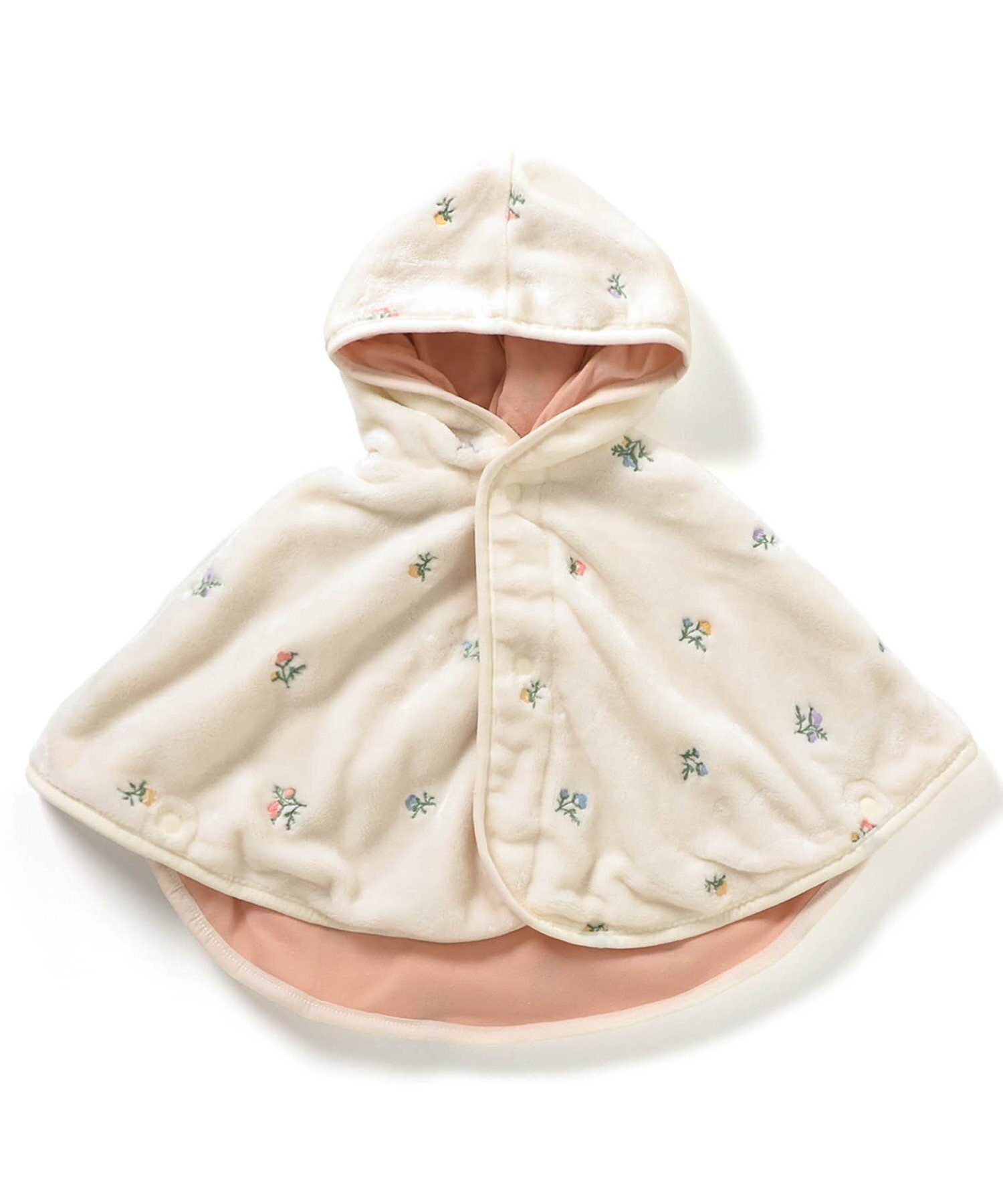 apres les cours ボア刺繍マント エフオーオンラインストア マタニティウェア・ベビー用品 その他のベビーグッズ ブラウン ホワイト【送料無料】