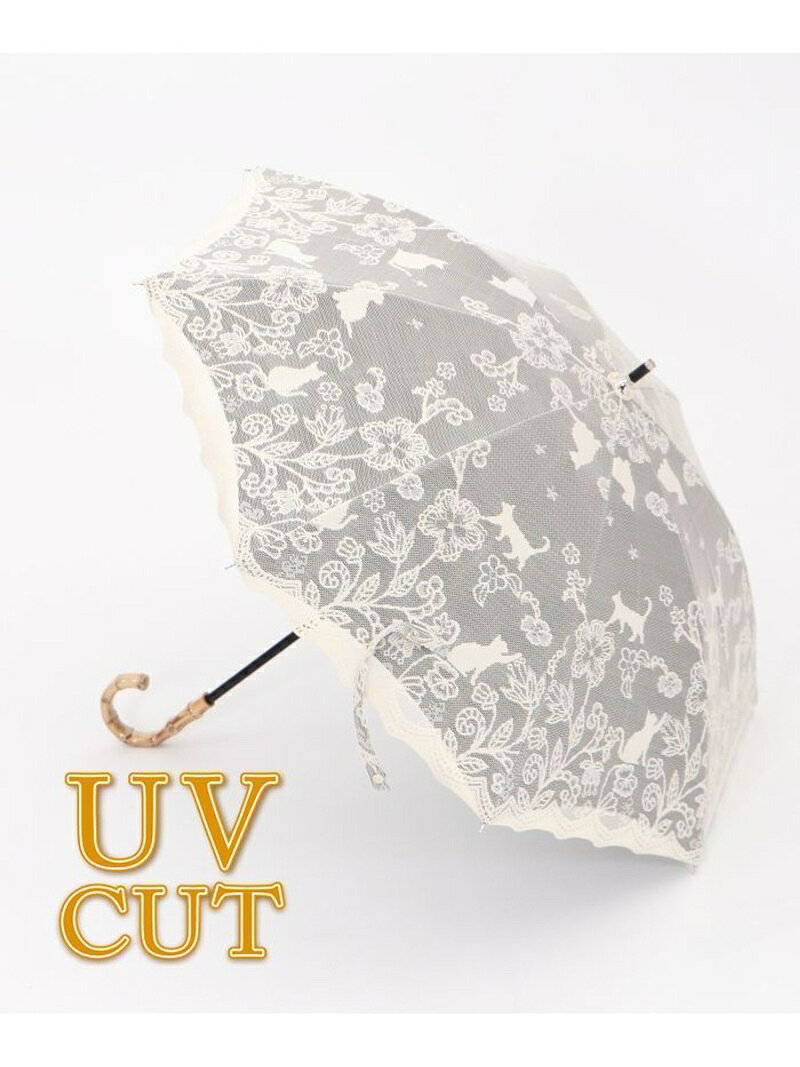 【SALE／44%OFF】axes femme ねこレース晴雨兼用傘M アクシーズファム ファッション雑貨 傘・長傘 レッドのサムネイル