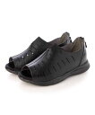 【SALE/30%OFF】HIROKO KOSHINO FEMME HIROKO KOSHINO FEMME シックな素材感のオープントウカジュアルシューズ マ...