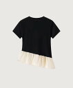 LA POMME petit Champagne Trim Tee ラポミ・プチ トップス カットソー・Tシャツ ブラック【送料無料】