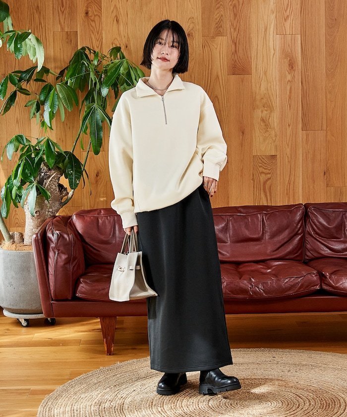 FREAK'S STORE 【セットアイテム】ボンディング ハーフジップ スカートセット フリークスストア トップ..