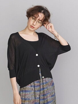 BEAUTY & YOUTH UNITED ARROWS BY バックドレープ6分袖カーディガン -ウォッシャブルー ビューティ&ユース ユナイテッドアローズ ニット カーディガン ホワイト ブラック レッド【送料無料】