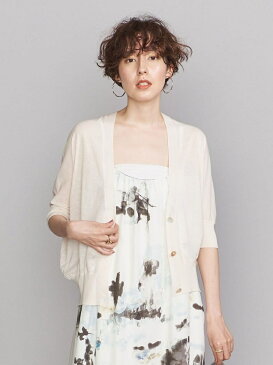 BEAUTY & YOUTH UNITED ARROWS BY バックドレープ6分袖カーディガン -ウォッシャブルー ビューティ&ユース ユナイテッドアローズ ニット カーディガン ホワイト ブラック レッド【送料無料】