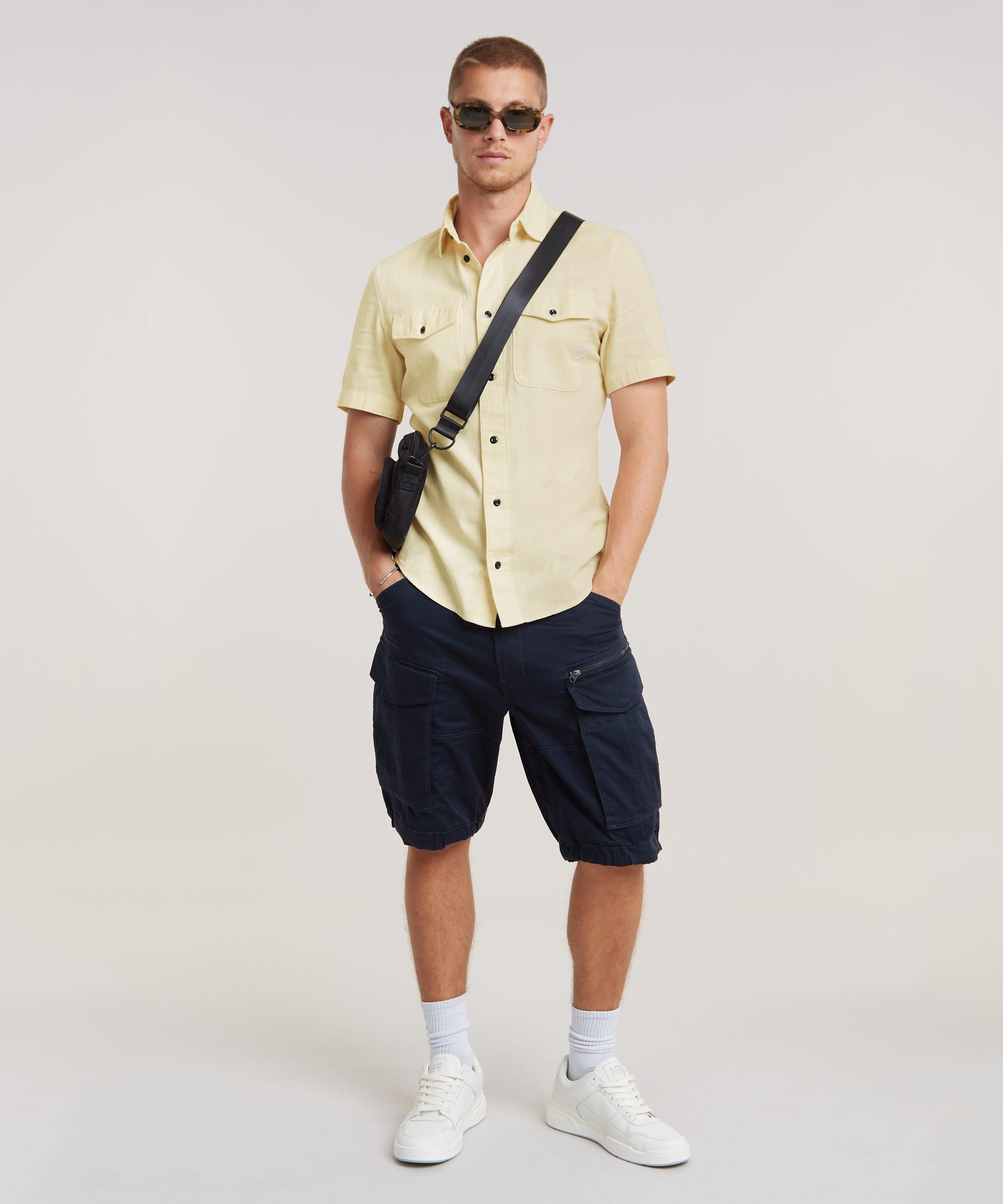 【公式ショップ】MARINE SLIM SHIRT/カラーデニムシャツ ジースターロゥ トップス シャツ・ブラウス ホワイト