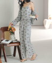aimoha home aimoha home/カップ付きキャミソール&ロングパンツ ルームウェア3点セット アイモハ インナー・ルームウェア その他のインナー・ルームウェア グレー ベージュ【送料無料】