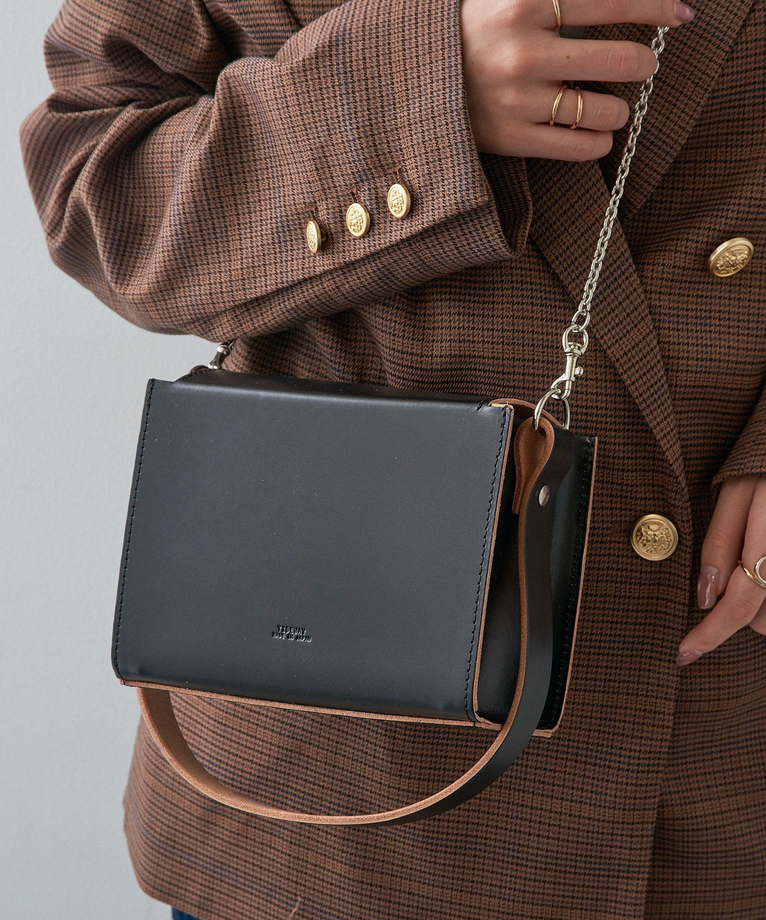 TIDEWAY TIDEWAY/NFC vanity box bag セットアップセブン バッグ トートバッグ ブラック