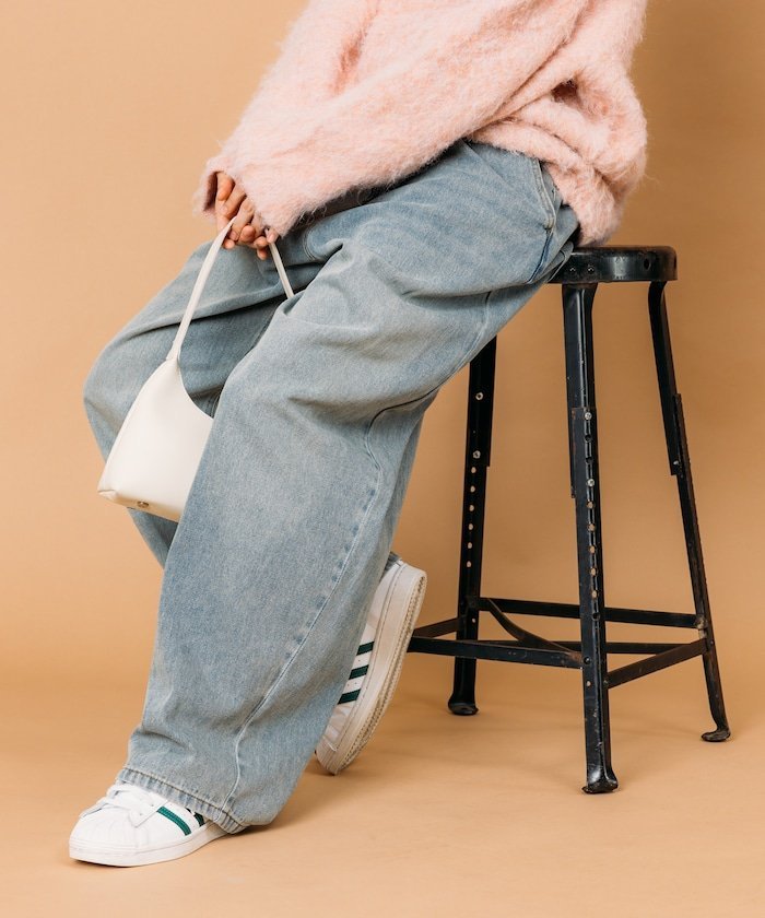 【SALE／40%OFF】FREAK'S STORE ワイドシルエット バレルレッグ デニムパンツ / ウォッシュ加工 / オーバーダイ加工 【限定展開】 25AW フリークスストア パンツ ジーンズ・デニムパンツ グレー ブルー