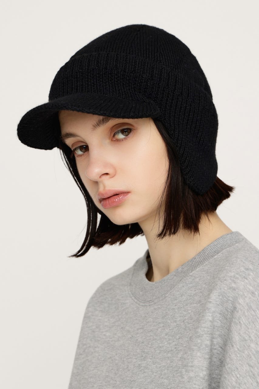 【SALE／20%OFF】SLY EAR FLAP KNIT キャップ スライ 帽子 その他の帽子 グレー ブラック【送料無料】