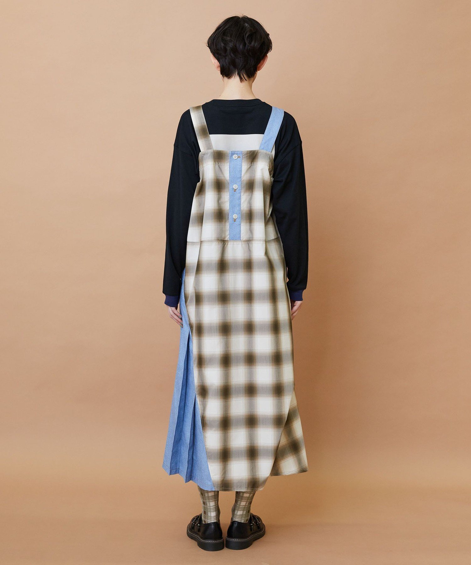 【SALE／20%OFF】FRAPBOIS オンブレー ジャンパースカート フラボア ワンピース・ドレス ジャンパースカート ベージュ【送料無料】