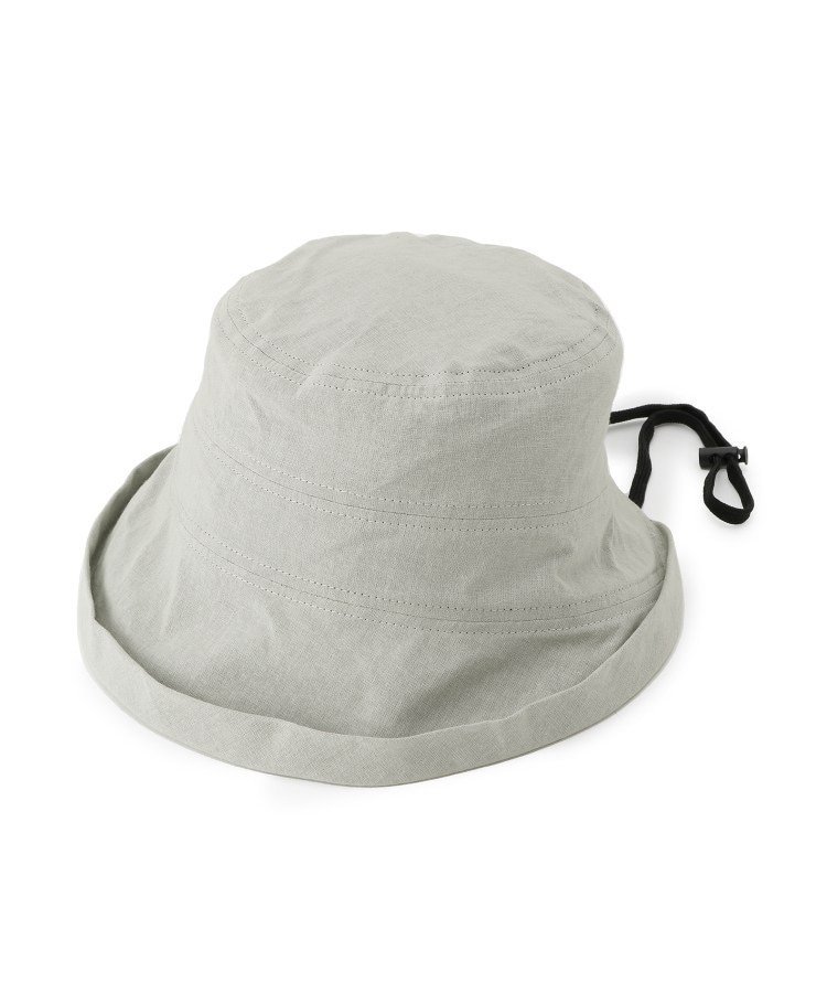 【SALE／30%OFF】SHOO・LA・RUE 【UV/吸水速乾】つば先UPハット シューラルー 帽子 ハット ベージュ ブラック グレー