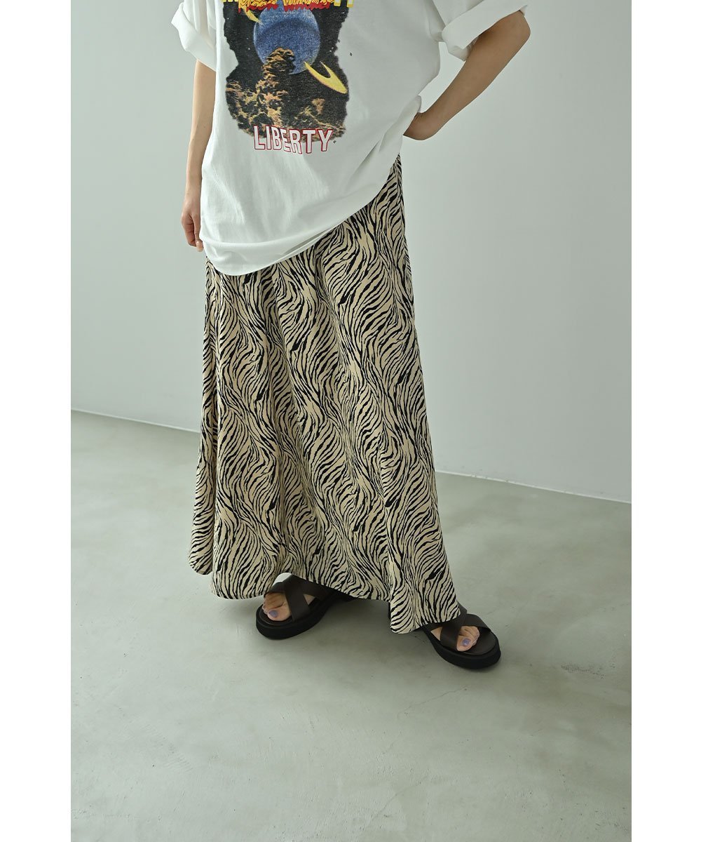 marjour NUANCE ZEBRA SKIRT マージュール スカート ロング・マキシスカート ベージュ