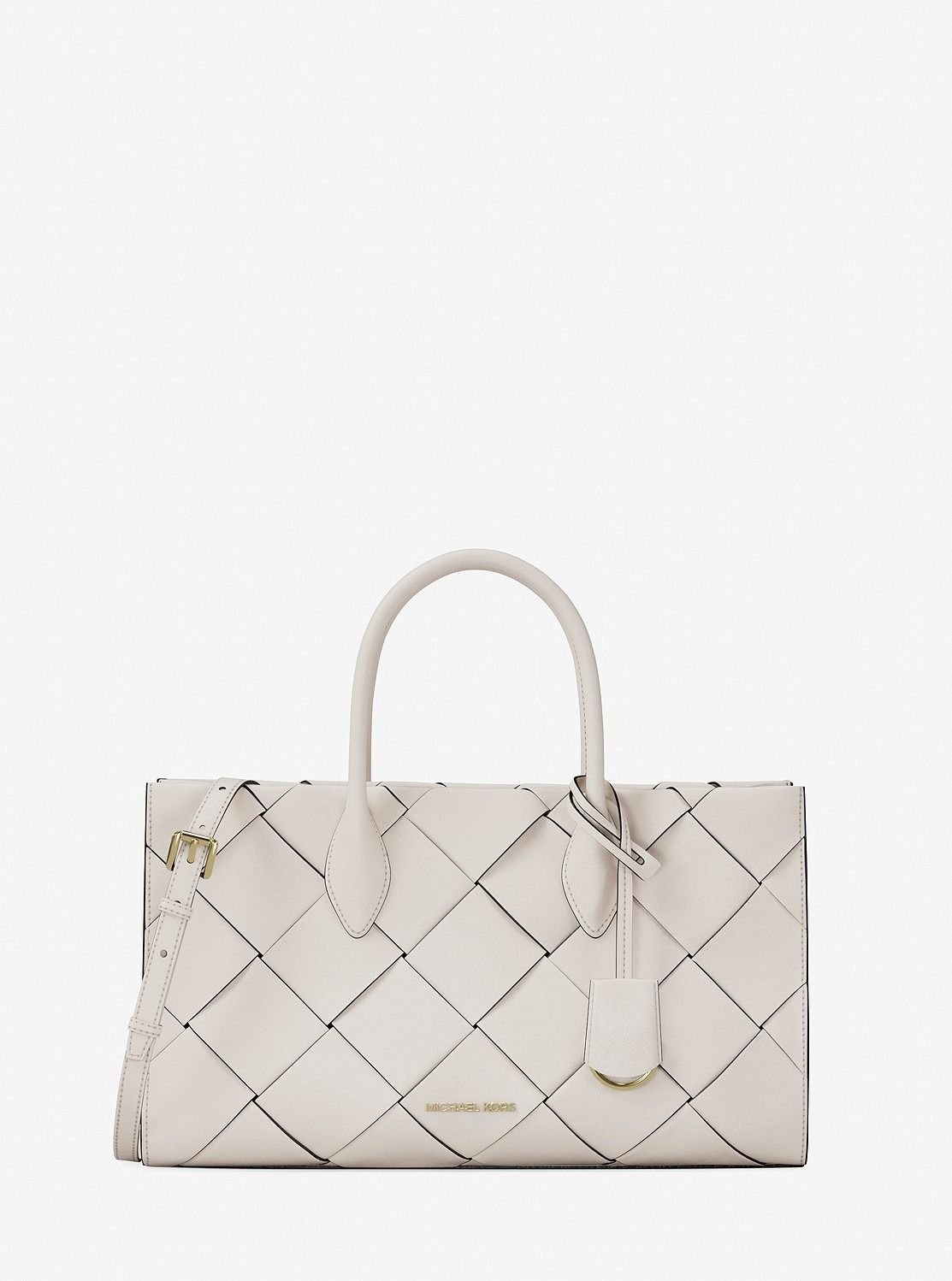 【SALE／70%OFF】MICHAEL KORS MIRELLA ウーヴン サッチェル ミディアム マイケルコース マイケル・コース バッグ ハンドバッグ ベージュ【送料無料】