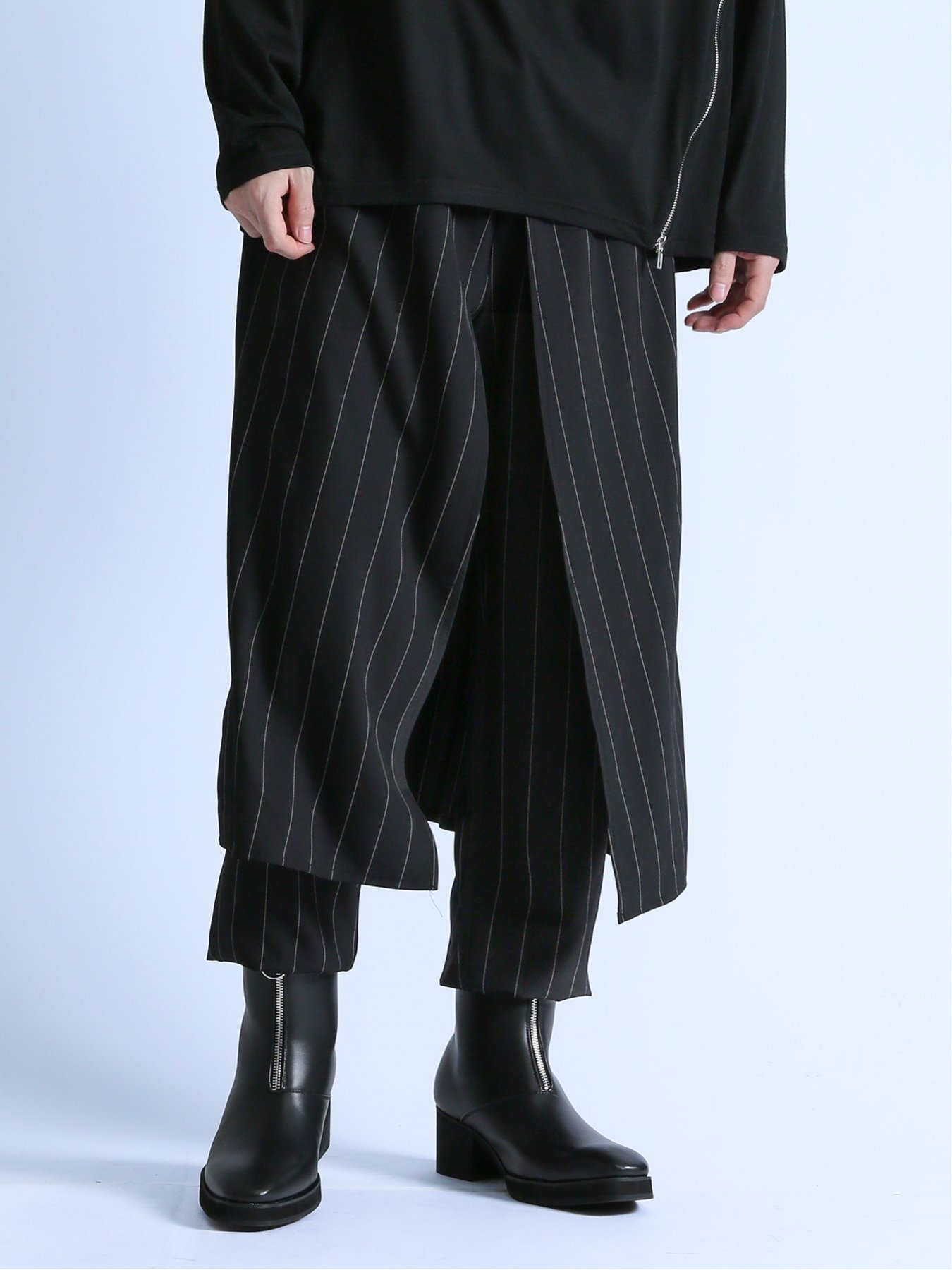 楽天Rakuten Fashionsemanticdesign スカート付き ジョガーパンツ タカキュー パンツ その他のパンツ グレー ブラック【送料無料】