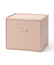 Francfranc エンボス スタッキングドロワー L ピンク フランフラン インテリア・生活雑貨 収納用品・棚・ラック ピンク【送料無料】(3)