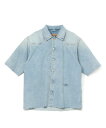 MM6 Maison Margiela デニム半袖シャツ エムエムシックス トップス シャツ・ブラウス ブルー【送料無料】