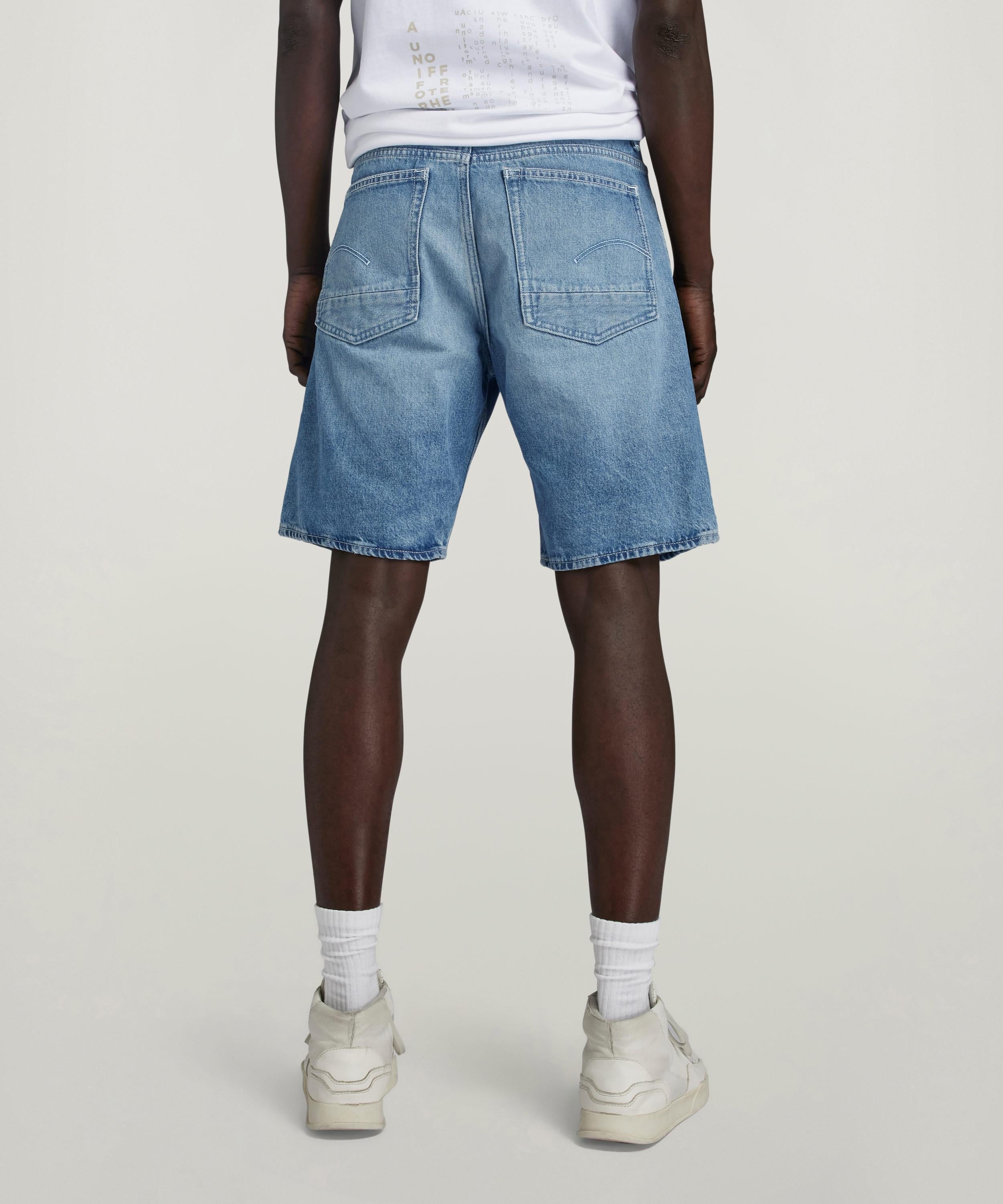 【公式ショップ】TRIPLE A DENIM SHORTS/ベーシックデザインデニムショートパンツ ジースターロゥ パンツ ジーンズ・デニムパンツ ブルー