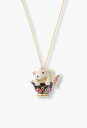 ANNA SUI 白猫モチーフ ネックレス アナ スイ アクセサリー・腕時計 ネックレス ホワイト【送料無料】