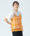 BEAMS HEART WOMEN レースキャミソールビスチェ Tシャツ(セットアイテム) ビームス ハート トップス カットソー・Tシャツ オレンジ ホワイト グレー【送料無料】