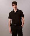Calvin Klein (M)【公式ショップ】 カルバンクライン 60S インターロック ポロシャツ Calvin Klein 4LC228G カルバン・クライン トップス ポロシャツ ブラック ホワイト【送料無料】