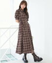MAJESTIC LEGON サイドレースアップシャツワンピース マジェスティックレゴン ワンピース・ドレス シャツワンピース ブラック ブラウン【送料無料】