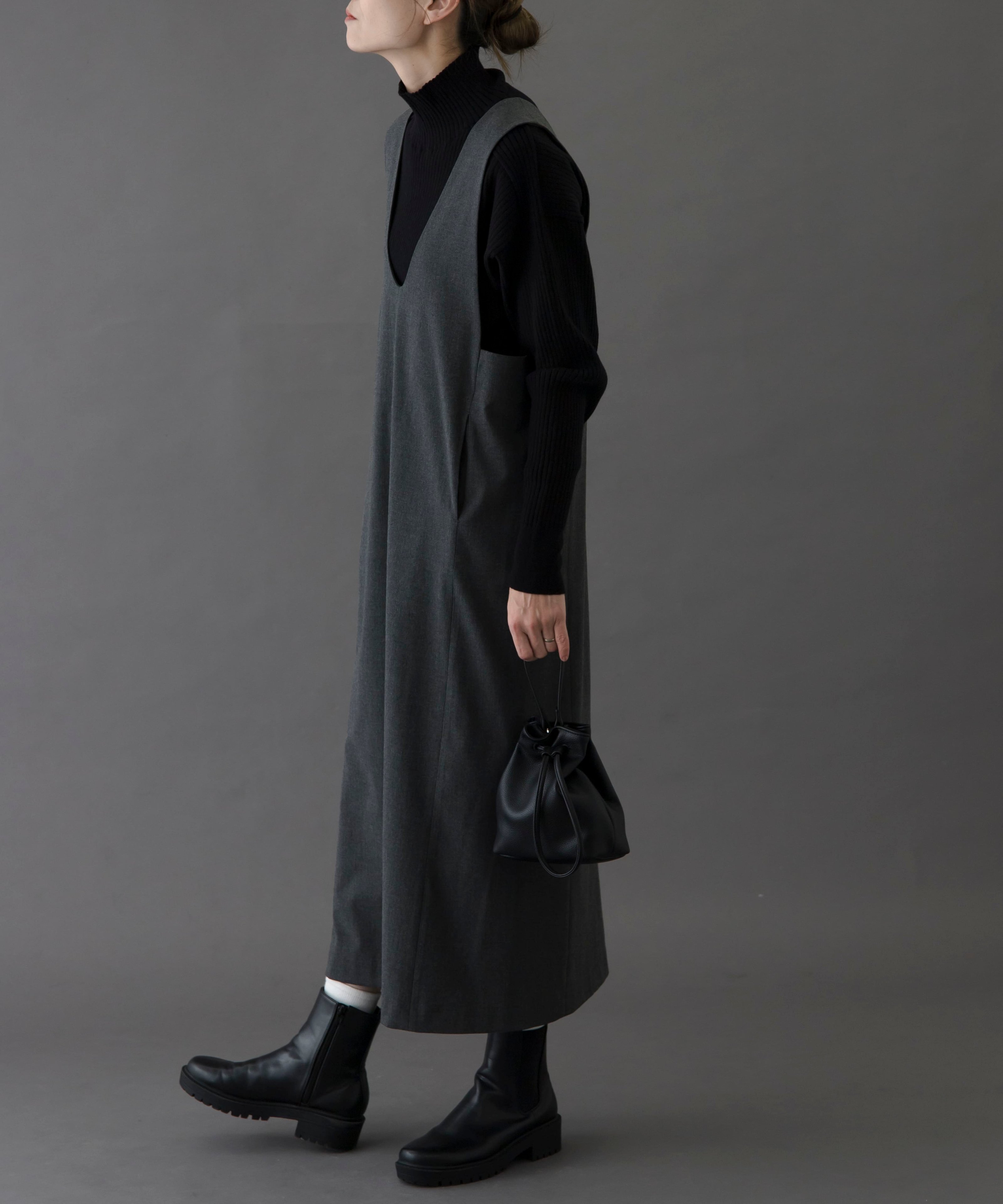 URBAN RESEARCH DOORS FORK&SPOON ウールライクジャンパースカート アーバンリサーチドアーズ ワンピー..