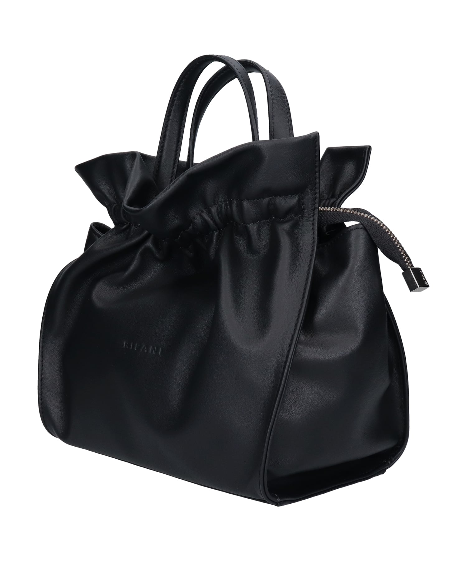 RIPANI 【RIPANI】ソフトギャザー巾着2WAYバッグ インターショシュール バッグ ハンドバッグ ブルー
