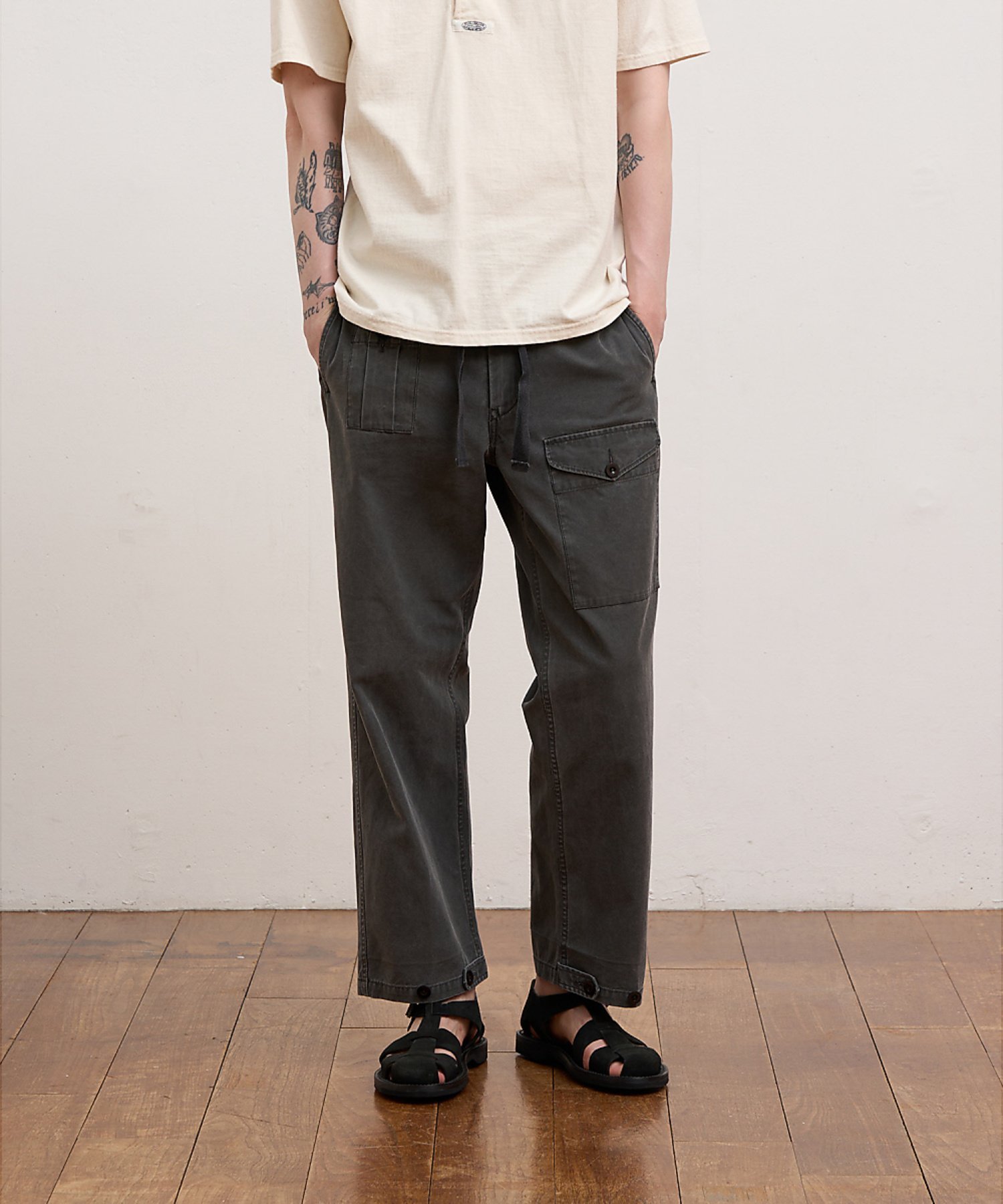 Nigel Cabourn 【公式】ナイジェル・ケーボン / MAN / ブリティッシュアーミーパンツ - ナイジェル・ケーボン パンツ その他のパンツ グリーン グレー【送料無料】