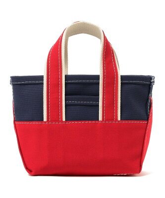 BEAMS BOY L.L.Bean × BEAMS PLUS & BEAMS BOY / Deep Bottom Deluxe Boat and Tote Mini トートバッグ エルエルビーン アウトドア ビームス ウイメン バッグ その他のバッグ ネイビー レッド【送料無料】