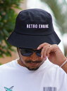 Retro Engine Retro Engine/(M)RTEG Bucket Hat アダムスジャグラー 帽子 ハット ブラック【送料無料】