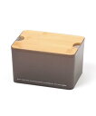 LAKOLE バンブー蓋マルチケース ラコレ インテリア・生活雑貨 収納用品・棚・ラック グレー