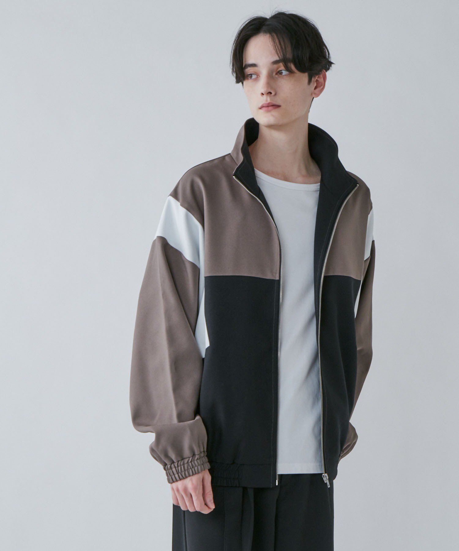 WEGO MEN'S イージーケア カラーブロックブルゾン ウィゴー ジャケット・アウター その他のジャケット・アウター ブルー ブラウン【送料無料】