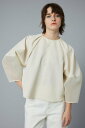 HeRIN.CYE Volume sleeve docking blouse ヘリンドットサイ トップス シャツ ブラウス ホワイト ブラック【送料無料】