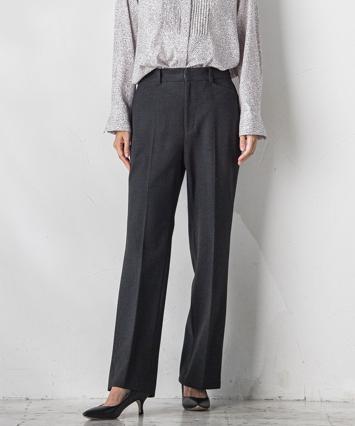 【SALE／15%OFF】la.f... 【カタログ掲載】ピクシエスタセミフレアパンツ≪洗濯機で洗える/セットアップ..