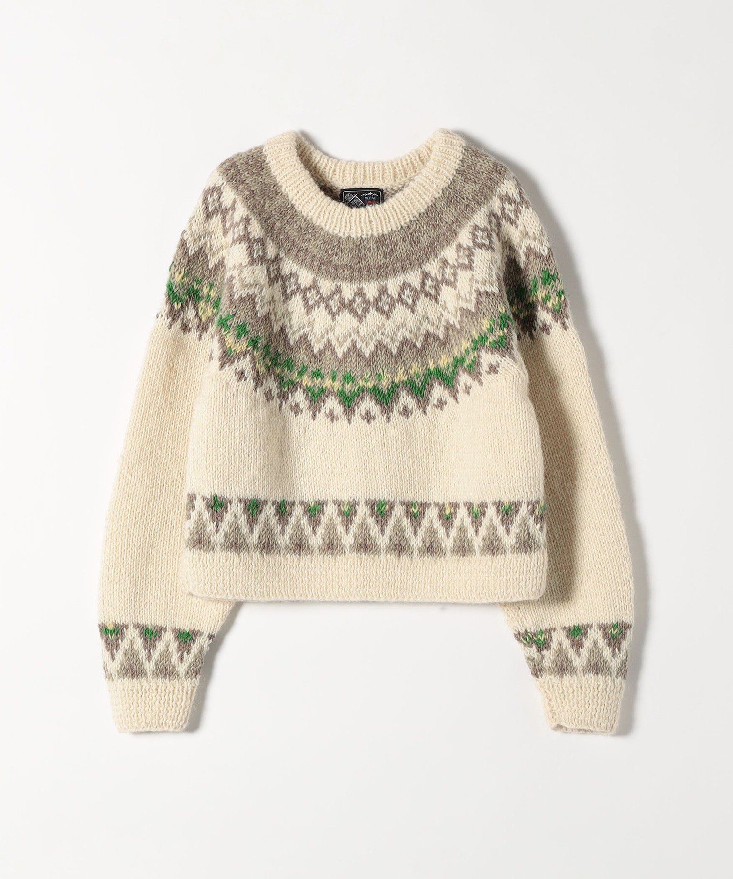 SHIPS any 【SHIPS any別注】NEPAL HAND KNIT: 求心柄 ニット プルオーバー シップス トップス ニット ブラウン【送料無料】のサムネイル