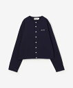 Bshop Gymphlex | コットン 長袖ショートカーディガン WOMEN ビショップ トップス カーディガン ネイビー レッド【送料無料】