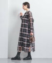 UNITED ARROWS シアー チェック ワンピース ユナイテッドアローズ ワンピース・ドレス シャツワンピース【送料無料】