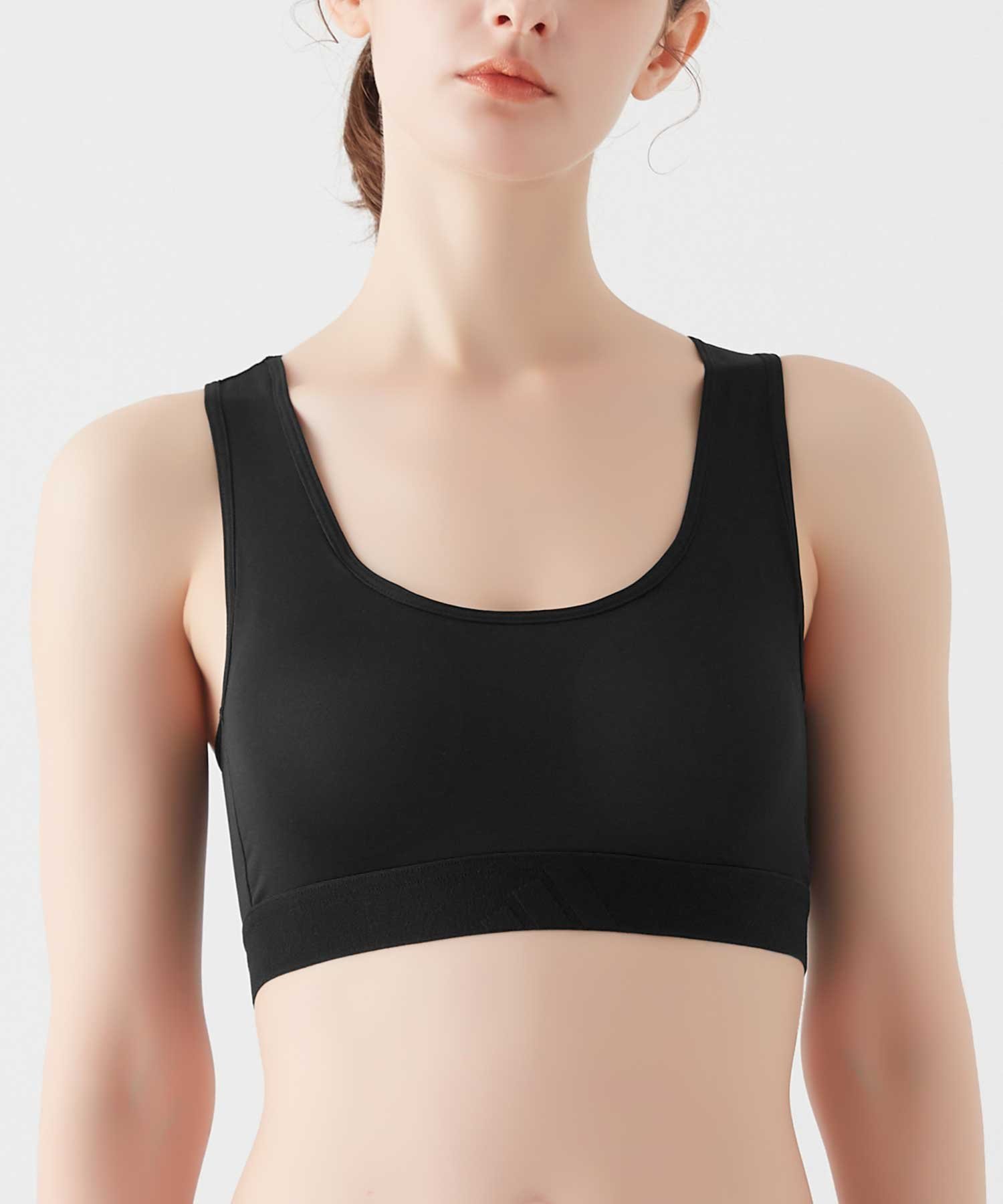 adidas ハーフトップ【吸水速乾】 ギャルリ　イチハチキュウロク　バイ　グンゼ インナー・ルームウェア ブラジャー ベージュ ブラック