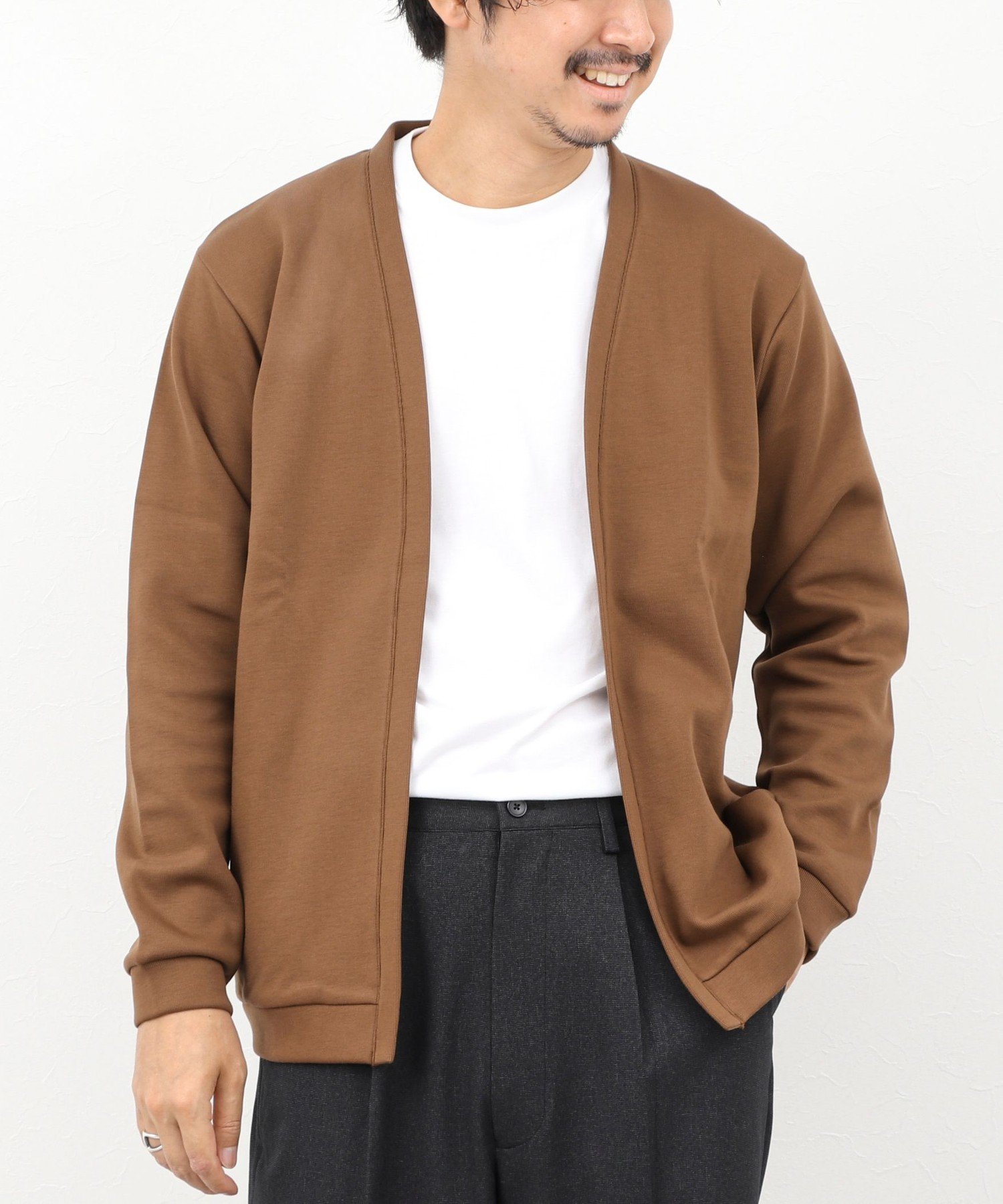 NOLLEY'S goodman 【ACTIVE SECT】《限定展開》接結ボタンレスカーディガン 25AW ノーリーズ トップス ..