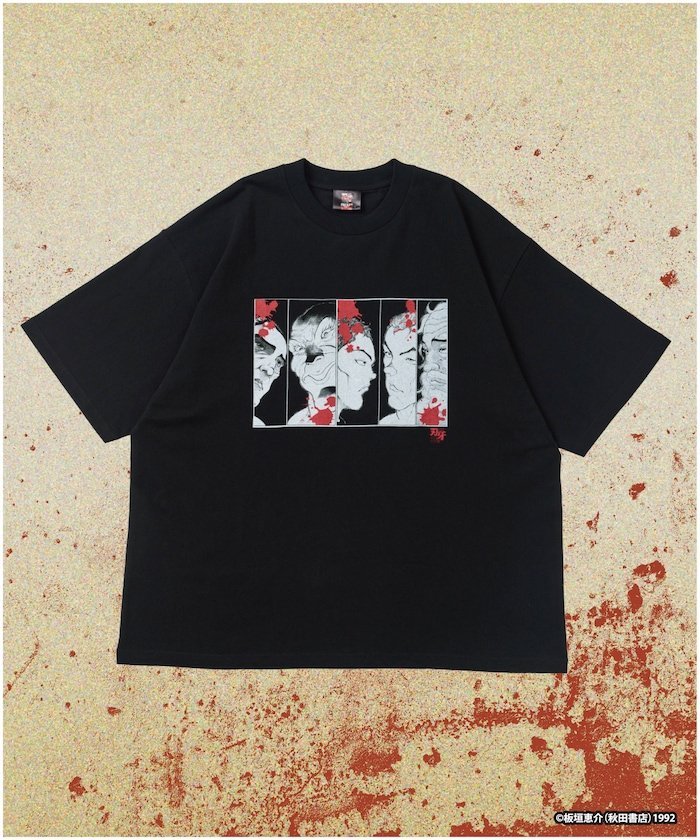 刃牙 「敗北を知りたい/最凶死刑囚」プリント クルーネック Tシャツ フリークスストア トップス カットソー・Tシャツ ホワイト ブラック