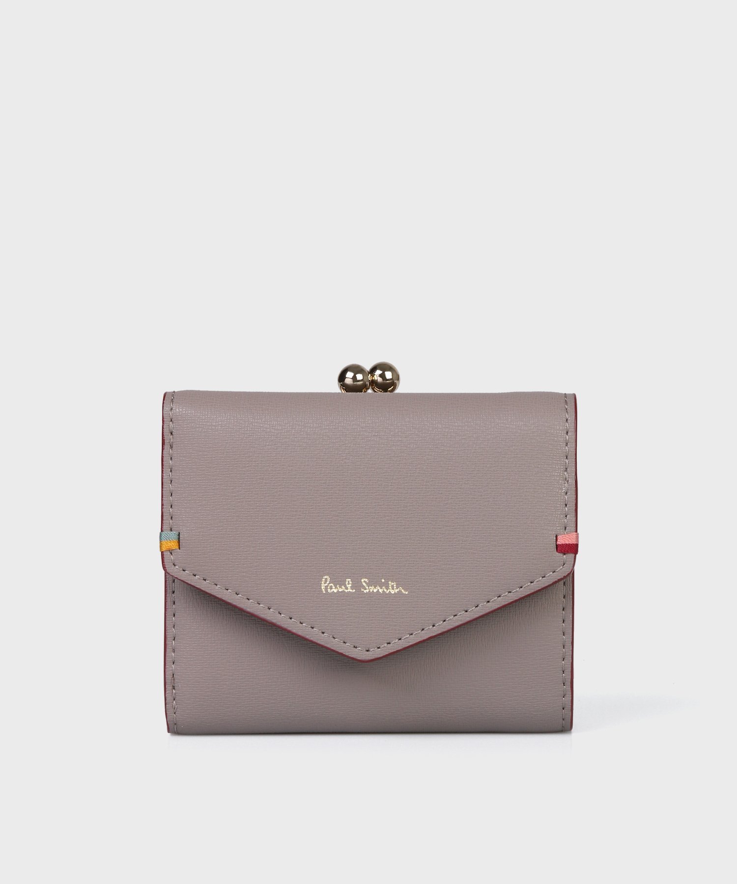 【SALE／30%OFF】Paul Smith 【公式】ハイライトステッチ がま口財布 ポール・スミス　アウトレット 財布・ポーチ・ケース 財布 ベージュ ピンク パープル ブラック【送料無料】