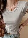 Doux Belle ラウンネック カットソー Tシャツ ドゥー・ベル トップス その他のトップス ブラウン ベージュ ホワイト ブラック