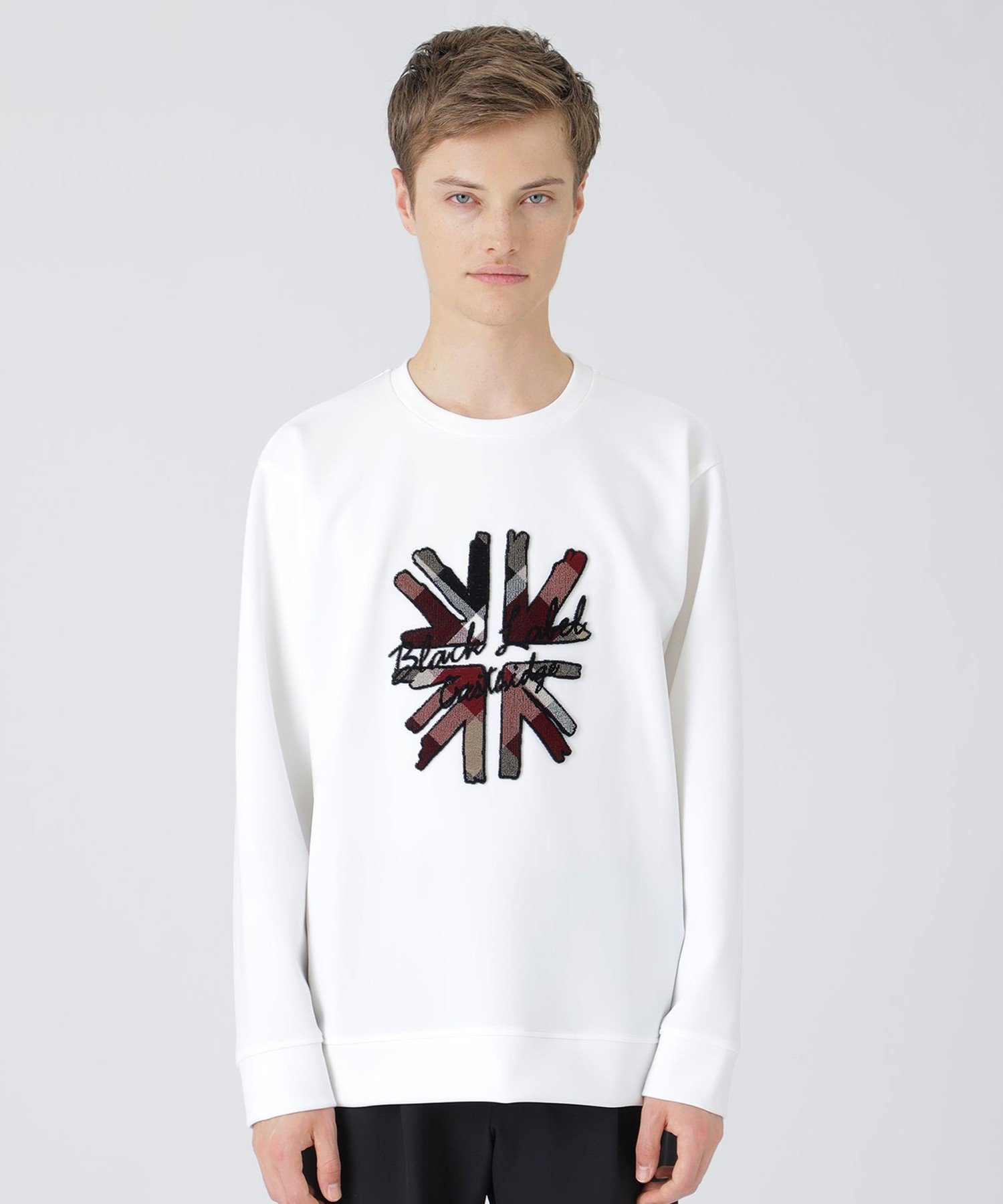 BLACK LABEL CRESTBRIDGE 【一部店舗限定】ハブラシユニオンジャックスウェットシャツ ブルーレーベル ..